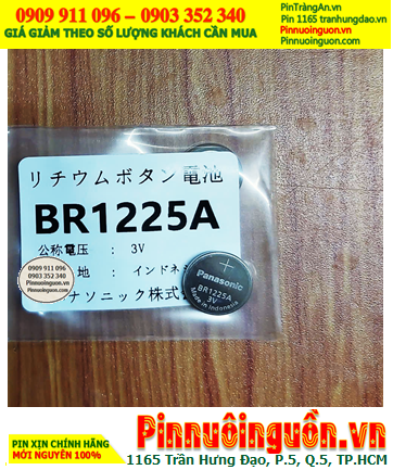 Panasonic BR1225; Pin 3v lithium Panasonic BR1225 chính hãng, Xuất xứ Indonesia