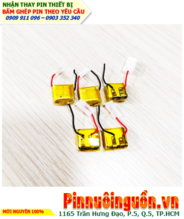 Pin tai nghe Bluetooth Pin sạc Lithium Li-Polymer 400909 với 28mAh (4mmx9mmx9mm), Đã gắn sẳn mạch sạc