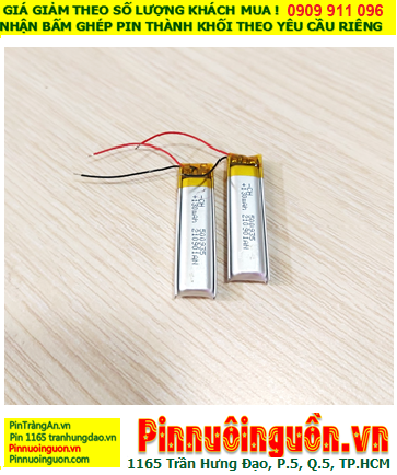 Pin tai nghe Bluetooth _Pin sạc Lithium Li-polymer 500935 với 130mAh (0.9mmx5mmx35mm) , Đã gắn sẳn mạch sạc