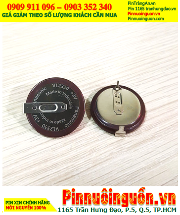Panasonic VL2330; Pin sạc 3v Lithium Panasonic VL2330 chính hãng, Xuất xứ Indonesia