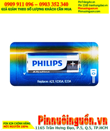 Pin 12v Philips A23 23A; Pin Remote điều khiển 12v Philips A23, 23A, 8LR932 Alkaline chính hãng