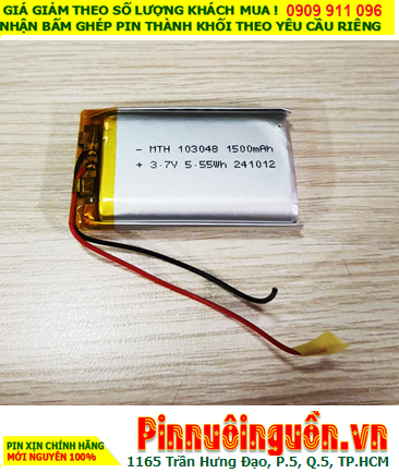 Pin BỘ ĐÀM 3.7v-1500mAh, Nhận thay Pin BỘ ĐÀM Lithium LP-103048 (3.7v-1500mAh)