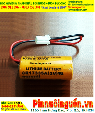 Maxell CR17335A; Pin nuôi nguồn PLC Maxell CR17335A lithium 3V 1650mAh_Xuất xứ NHẬT