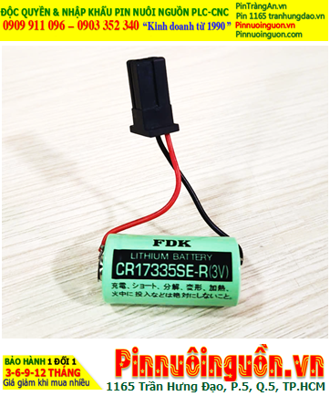 FDK CR17335SE-R; Pin nuôi nguồn PLC FDK CR17335SE-R lithium 3v 2/3A 1800mAh _Made in Japan