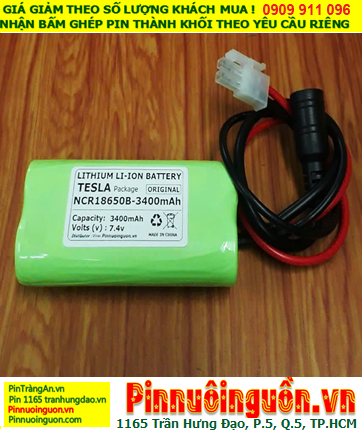 Tesla NCR18650-3400mAh-7.4v, Pin sạc 7.4v Lithium L-ion Tesla NCR18650-3400mAh chính hãng