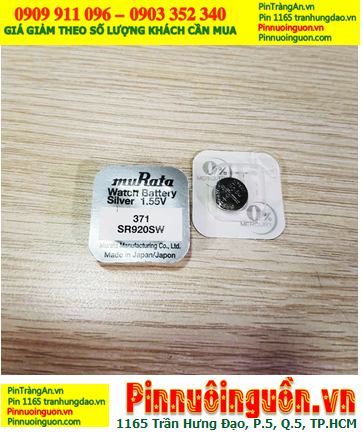 MuRata SR920SW _Pin 371; Pin đồng hồ 1.55v Silver Oxide MuRata SR920SW _Pin 371