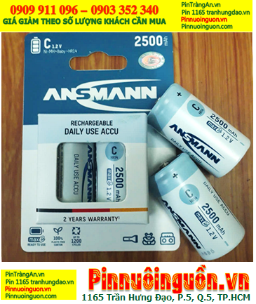Ansman C2500mAh 1.2v Rechargeable Battery _Blister 02units | in stock
