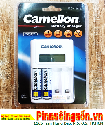 Battery Charger Camelion BC-1012(2NH-AA2700LBP2), including 02 Camelion AA2700mAh 1.2v rechargeable batteries