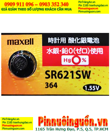 Maxell SR621SW/364: Maxell Silver Oxide battery SR621SW-1.55V/ in stock ready for shipping
