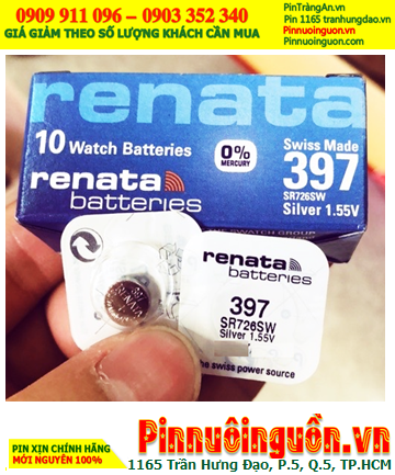 Renata SR726SW,397: Renata Silver Oxide battery 397/SR726SW-1.55V/ in stock ready for shipping