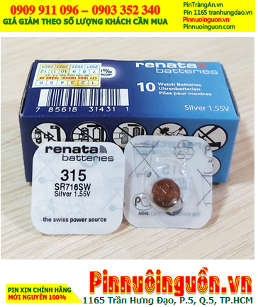 Renata SR716SW,315: Renata Silver Oxide battery 315/SR716SW-1.55V/ in stock ready for shipping