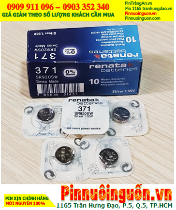 Renata SR920SW,371: Renata Silver Oxide battery 371/SR920SW-1.55V/ in stock ready for shipping