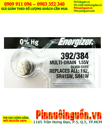ENERGIZER 392,SR41 Silver Oxide 1,55V Battery - Made in USA