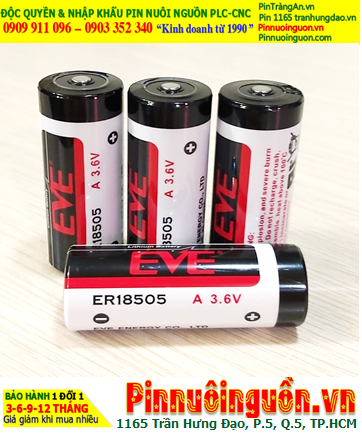 EVE ER18505, Pin nuôi nguồn PLC EVE ER18505 lithium 3.6V 3650mAh chính hãng