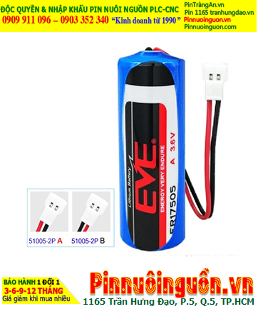 EVE ER17505 (Zắc 51005-2P), Pin nuôi nguồn EVE ER17505 lithium 3.6v 3600mAh chính hãng