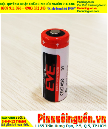 EVE CR17450; Pin nuôi nguồn PLC  EVE CR17450 Lithium 3.0v (17mmx45mm) 2200mAh chính hãng