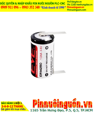 EVE ER14250 (chân thép hàn), Pin nuôi nguồn EVE ER14250 lithium 3.6v 1200mAh 1/2A chính hãng