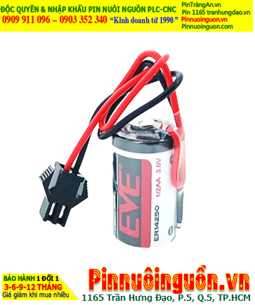 EVE ER14250 (SM2.54-2P), Pin nuôi nguồn EVE ER14250 lithium 3.6v 1200mAh 1/2A chính hãng