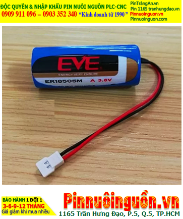 EVE ER18505M (ZẮC CẮM), Pin nuôi nguồn PLC EVE ER18505 lithium 3.6V 3650mAh chính hãng