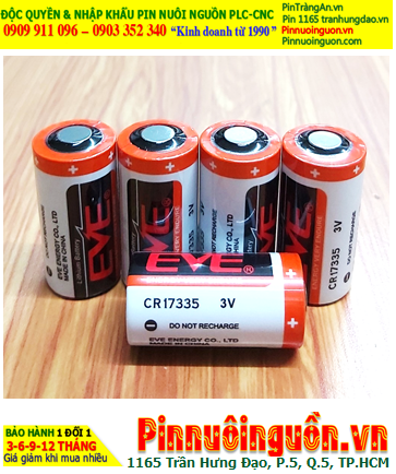 EVE CR17335 _Pin CR17335, Pin nuôi nguồn EVE CR17335 Lithium 3v 2/3A 1500mAh chính hãng