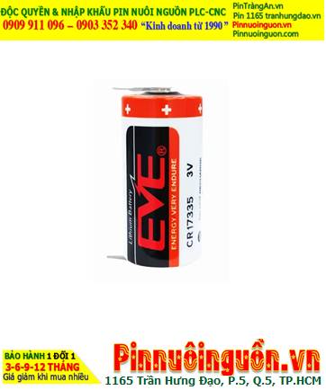 EVE CR17335 (thép 2 chấu hàn)_Pin nuôi nguồn EVE CR17335 Lithium 3v 2/3A 1500mAh chính hãng