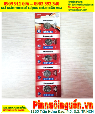 COMBO 1vỉ=5viên Pin Panasonic CR1616 lithium 3v chính hãng_Giá chỉ 89.000đ/Vỉ 5viên