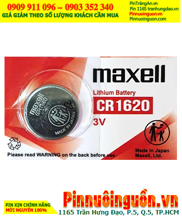 Pin CR1620 _Pin Maxell CR1620; Pin 3v lithium Maxell CR1620 /Xuất xứ NHẬT