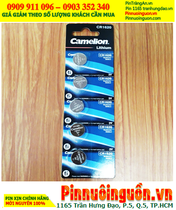 COMBO mua 01vỉ=5viên Pin 3v Lithium Camelion CR1620 chính hãng _Giá chỉ 48.000/ vỉ 05viên