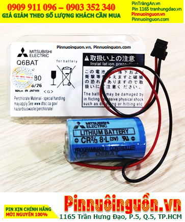 Mitsubishi Q6BAT /CR2/38.L; Pin nuôi nguồn Mitsubishi Q6BAT /CR2/38.L chính hãng, Xuất xứ NHẬT