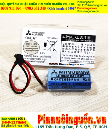 Mitsubishi CR17335SE-R; Pin nuôi nguồn Mitsubishi CR17335SE-R lithium 3.6v 2/3A 1800mAh, Xuất xứ Nhật