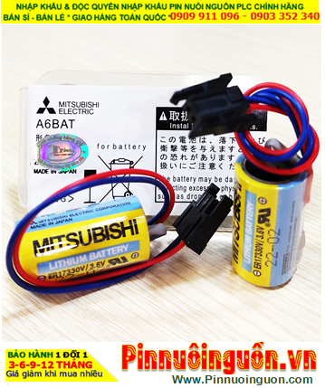 Pin A6BAT _Pin Mitsubishi A6BAT; Pin nuôi nguồn Mitsubishi A6BAT lithium 3.6v 2/3A 1700mAh _Xuất xứ Nhật