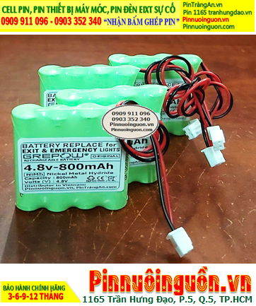Pin đèn Exit thoát hiểm 4.8v AAA800mAh; Pin đèn sự cố khẩn cấp 4.8v AAA800mAh; Pin sạc 4.8v AAA800mAh