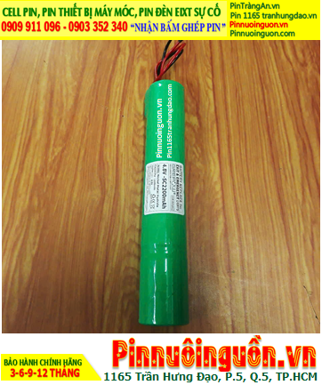 Pin đèn Exit thoát hiểm 4.8v-SC2200mAh; Pin đèn sự cố khẩn cấp 4.8v-SC2200mAh; Pin sạc 4.8v-SC2200mAh