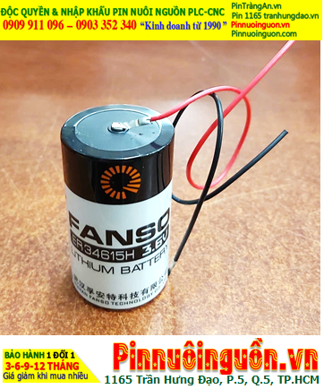 Fanso ER34615H; Pin nuôi nguồn Fanso ER34615H lithium 3.6v 20000mAh (đã bấm dây đỏ đen)