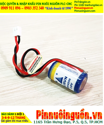 Lisun ER14250 (Zắc PH2.54-2P); Pin nuôi nguồn Lisun ER14250 lithium 3.6v 1/2AA 1200mAh chính hãng