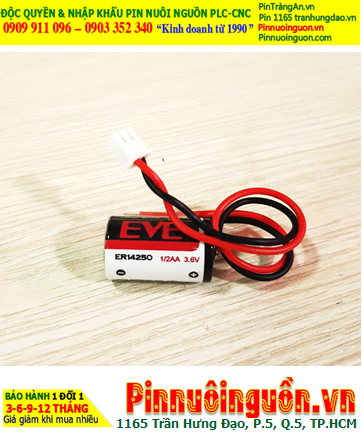 EVE ER14250 (PH2.54-2P), Pin nuôi nguồn EVE ER14250 lithium 3.6v 1200mAh 1/2A chính hãng