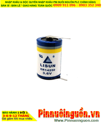 Lisun ER14250; Pin nuôi nguồn Lisun ER14250 lithium 3.6v 1/2AA 1200mAh (CHÂN THÉP) chính hãng