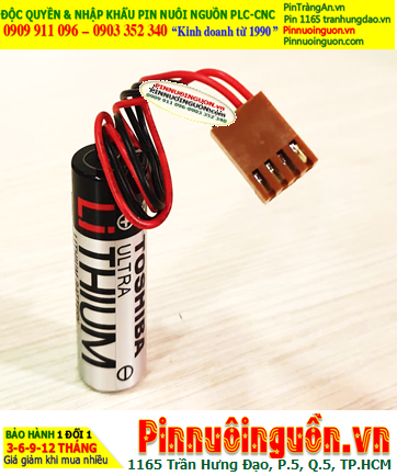Toshiba ER6V (JEA2.54-4P); Pin nuôi nguồn PLC Toshiba ER6V lithium 3.6v AA 2000mAh, Xuất xứ Nhật