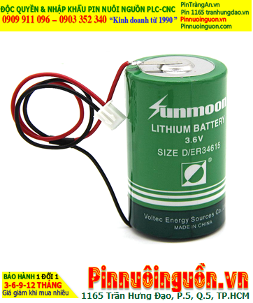 Sunmoon ER34615; Pin nuôi nguồn PLC Sunmoon ER34615 lithium 3.6v D 19000mAh