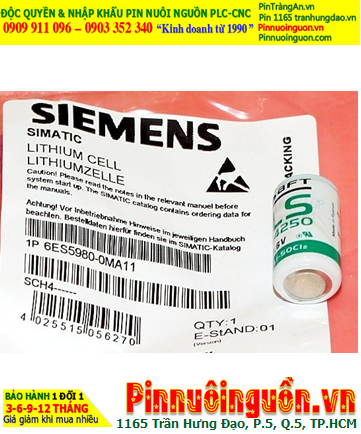 Pin 6ES5980-OMA11; Pin nuôi nguồn Siemens 6ES5980-OMA11  lithium 3.6v _xuất xứ Pháp