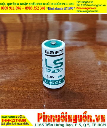 Saft LS17330 _Pin LS17330; Pin nuôi nguồn PLC Saft LS17330 lithium 3.6v 2/3A 1800mAh _Xuất xứ ANH (UK)