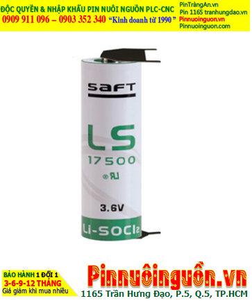 Pin Saft LS17500 _Pin LS17500; Pin nuôi nguồn PLC Saft LS17500 lithium 3.6v A 3600mAh _Xuất xứ Pháp