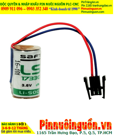 Saft LS17330 _Pin LS17330; Pin nuôi nguồn PLC Saft LS17330 lithium 3.6v 2/3A 1800mAh _Xuất xứ ANH (UK)