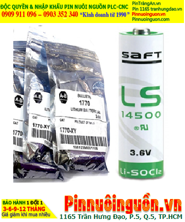 Pin LS14500 _Pin Saft LS14500 thay pin nuôi nguồn ALLEN BRADLEY 1770-XY AA 2600mAh 3.6v _Made in France