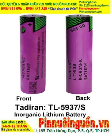 Pin Tadiran TL-5937; Pin nuôi nguồn Tadiran TL-5937 lithium 3.6V DD 35000mAh  _Xuất xứ Israel