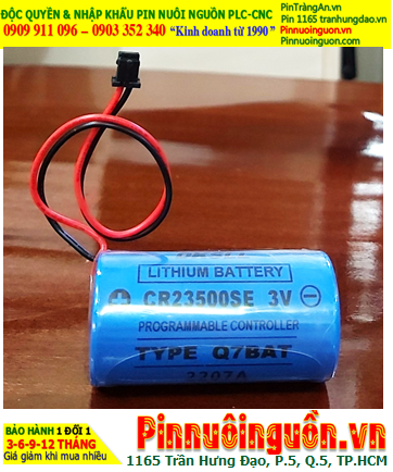 Pin Q7BAT _CR23500SE; Pin nuôi nguồn PLC Q7BAT CR23500SE lithium 3v 5000mAh chính hãng