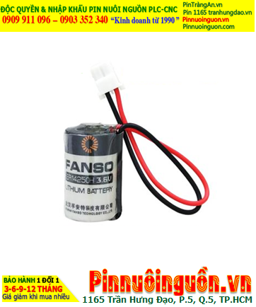 FANSO ER14250H; Pin nuôi nguồn PLC FANSO ER14250H lithium 3.6v 1/2AA 1200mAh (zắc trắng)