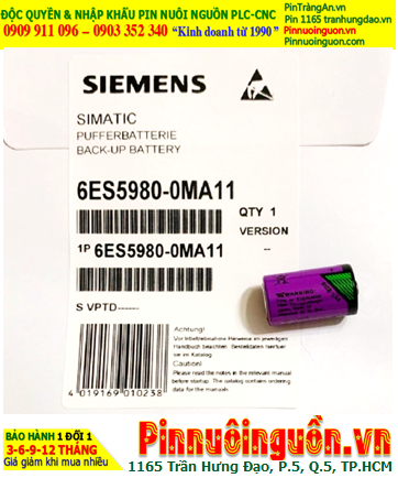 SIEMENS 6ES5980-0MA11, Pin SIEMENS 6ES5980-0MA11 Lithium 3,6V 1/2AA 1200mAh chính hãng _Xuất xứ ISRAEL