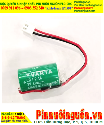 Varta CR1/2AA (zắc cắm); Pin nuôi nguồn PLC Varta CR1/2AA 950mAh lithium 3v (Xuất xứ ĐỨC)