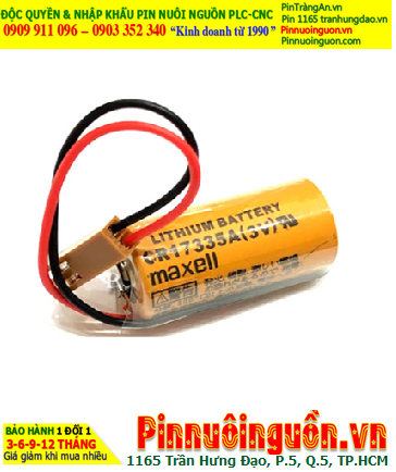 Maxell CR17335A; Pin nuôi nguồn PLC Maxell CR17335A lithium 3V 1650mAh_Xuất xứ NHẬT